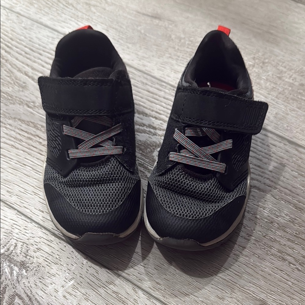 Cat & Jack Black and Red Sneakers with Velcro Strap